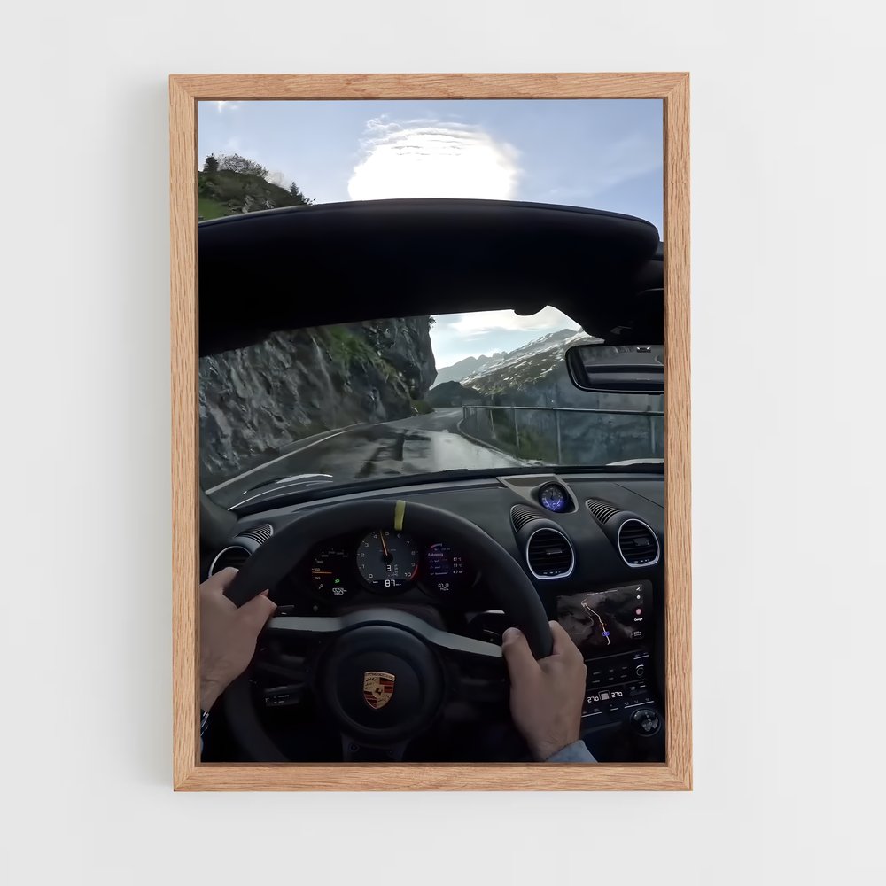 Poster Montagnes Mystiques – affiche Porsche (vue 4)